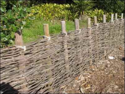 Wattle fence old-fashioned fencing